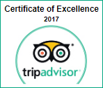 TripAdvisor Certificate of Excellence 2017